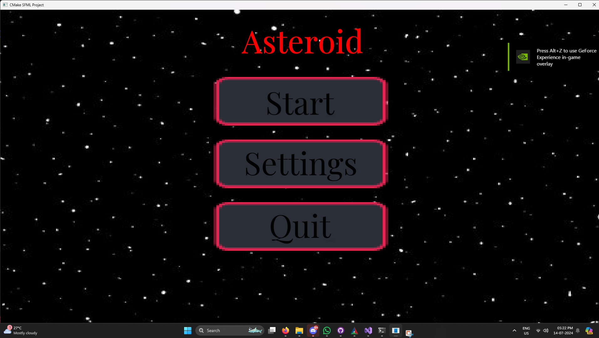 Asteroid screenshot